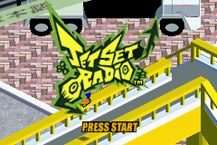 Jet Set Radio title screen for GameBoy Advance